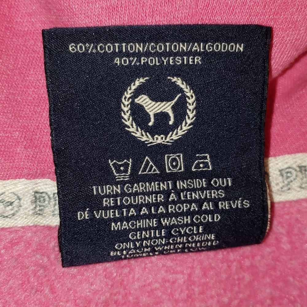 Used Women's Pink zip up sweatshirt hoodie medium - Picture 7 of 7